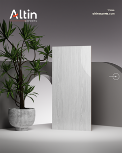 Azulejos de Porcelana Pulida con Aspecto de Ónix de 60x120cm, Color Gris Madera Alvira, Acabado Brillante, Calidad Premium, Azulejos de 600x1200mm para Dormitorio - Product Image 1