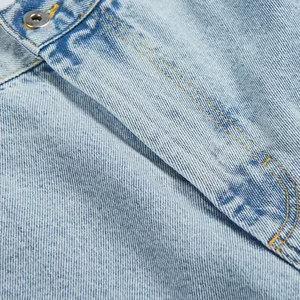 Short en jean ample pour homme, en coton bleu respirant, coupe-vent, séchage rapide, avec cordon de serrage, style urbain, vente en gros, haute qualité - Product Image 5