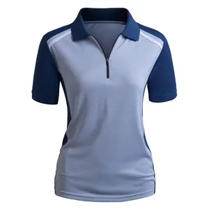 Multicolored women sexy 100% polyester quick dry polo shirt for company uniforms