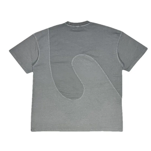 เสื้อยืดโอเวอร์ไซส์ผ้าคอตตอนหนานุ่มสำหรับผู้ชาย เย็บตะเข็บสองชั้น ทนทาน ทรงไหล่ตก สไตล์สตรีทแวร์ แฟชั่นแนวเมือง - Product Image 4