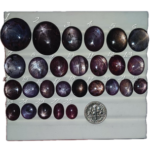 Rubis étoilé rouge violacé naturel brut, cabochon, pierre non montée, haute brillance, forme dôme, fournisseur direct en gros de l'usine - Product Image 4