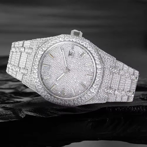 Hip Hop Iced Out Moissanite Square Case Glass Dial <b>Mechanical</b> Movement Men's Luxury <b>Watch</b> - Product Image 6