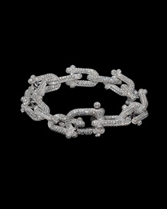 Pulsera de Cadena Cubana ZAWO de Plata de Ley 925 con Diamantes de Moissanita VVS, Joyería Iced Out de Moissanita para Hombre y Mujer - Product Image 6