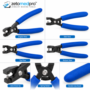 Petites pinces à bouclage en fil d'acier, outil de précision pour la fabrication de bijoux, bricolage, acier inoxydable, 6 pouces, ZetomedPro - Product Image 5