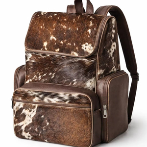 Vintage Handmade Hair On Cowhide Leather Backpack Travel School <b>Bag</b> Fashion Durable Backpack for Women Men Premium LHBP-0067 - Product Image 1