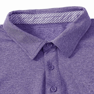 Polo à manches longues pour homme, décontracté, tricoté, 100% coton, col rabattu, polos pour homme, style léger d'été, polos t-shirts - Product Image 4