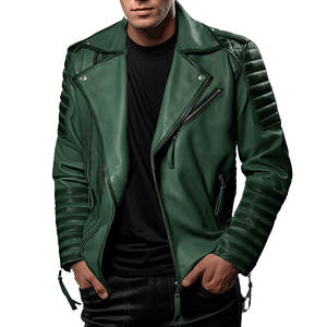 Chaqueta de Cuero Genuino para Hombre, Diseño Color Block Unisex, Nueva Colección 2026, Alta Calidad, Piel de Vaca, Logotipo Frontal Personalizado, Venta al Por Mayor - Product Image 3