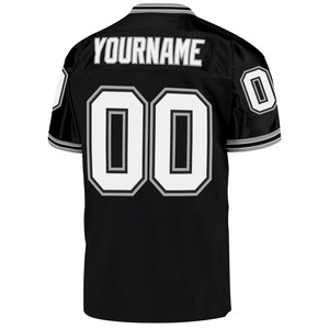 เสื้อฟุตบอลสไตล์วินเทจสีดำขาวเทาขายส่ง ชุดทีมแบบกำหนดเอง - Product Image 1