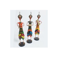 Meilleur article cadeau : Ensemble de 3 figurines de musiciens traditionnels en fer, objets de collection décoratifs pour table, idéal pour la réception d'hôtel