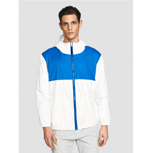 Custom Two Tone Colors Men's Hooded Windbreaker <b>Jacket</b> Fully Customize Nylon Fabric Zipper Style <b>Rain</b> <b>Jacket</b> for Outdoor Use - Product Image 1