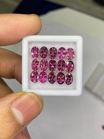Lot de pierres précieuses en tourmaline rose, taille ovale facettée, pierres naturelles non montées, qualité excellente et rare, certifiées par un tiers, 3x5mm 6x4mm 7x5mm