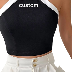 Sujetador deportivo casual sin costuras de alto soporte, cómodo y elegante para mujer, estilo halter, novedad. - Product Image 1