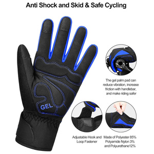 Gants de cyclisme d'hiver pour hommes et femmes, gants de vélo thermiques coupe-vent en gel pour temps froid, compatibles avec les écrans tactiles - Product Image 6