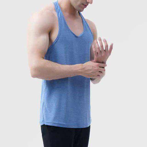 Men Tank <b>Top</b> Custom Logo Sleeveless Gym Shirt Wholesale Cotton Fitness Wear Bodybuilding Stringer Athletic Apparel Manufacturer - Product Image 1