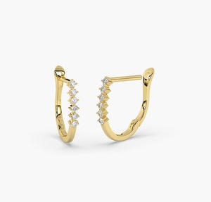 Modernos Pendientes de Aro de Oro Blanco de 14 Quilates con Diamantes Cultivados en Laboratorio, Certificados por IGI, para Mujer, Regalo de Boda, Joyería de Lujo para Uso Diario - Product Image 1