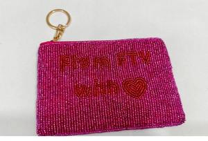 กระเป๋าถือเด็ก กระเป๋าใส่เหรียญ ประดับลูกปัดทำมือทั้งใบ ลายกุญแจ สไตล์สาวๆ แพ็คเกจแบบแพ็ค แพ็คเกจเล็ก วัสดุคุณภาพ - Product Image 4