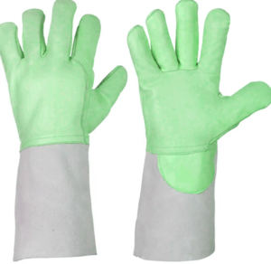 Guantes de Soldador de Cuero Vacuno con Grano Dividido, Resistentes al Calor, para Trabajo Industrial y de Construcción, Protección de Manos, Guantes de Seguridad para Soldadura - Product Image 2