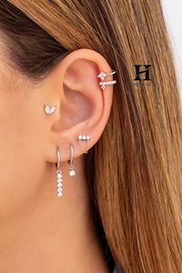Pendientes de Lujo con Corte Marquesa en Forma de Hoja, Oro de 14K con Doble Piedra, Joyería Elegante y Minimalista para Mujer y Regalos - Product Image 5