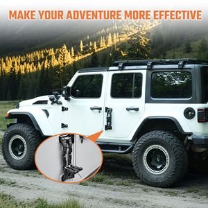 Escalón Lateral de Aluminio Compatible con Jeep Wrangler JK 2007-2017, Jeep JL 2018-2025, y Mercedes-Benz GLA 2020-2025 para Puerta y Portaequipajes de Techo - Product Image 3