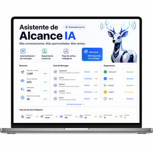 Reidify AI Reach Assistant para Empresas B2B, Automatización Inteligente de Mensajes MAC, Seguimiento Comercial, Funnel de Ventas Inteligente - Product Image 1