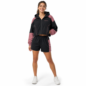 Ensemble veste et short décontracté pour femme, coupe ample, pour l'extérieur, en tissu Ripstop coupe-vent, fabrication OEM ODM, fabricant de vêtements - Product Image 6