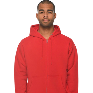 Sweat-shirt à capuche zippé pour homme, coupe classique, manches longues, poignets côtelés, uni, décontracté, personnalisable, vente en gros, fabricant OEM - Product Image 4