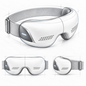 เครื่องนวดตาแบบกำหนดเอง Hear Range พร้อมระบบทำความร้อน ชาร์จผ่าน USB ใช้เทคโนโลยีอินฟราเรดเพื่อการบำบัดทางกายภาพและดูแลหู - Product Image 2
