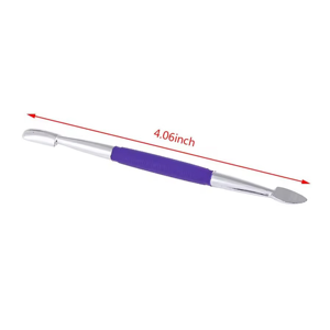 Pousse-cuticules et nettoyeur d'ongles en acier inoxydable à double fonction, outil de précision professionnel pour la manucure, la pédicure et les soins des ongles - Product Image 1