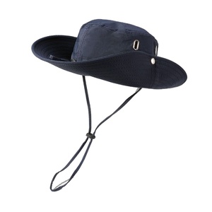 Wholesale Bucket <b>Hat</b> <b>Mens</b> Custom Logo Quick Dry Black Polyester Bucket <b>Hat</b> With String Wide Brim Bucket <b>Hat</b> <b>Sun</b> Shad - Product Image 3