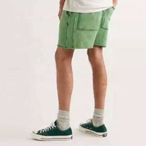 Men's Summer Casual Shorts Quick Dry Cotton Breathable Acid Wash Lining Solid Color <b>MINT</b> Wholesale ONEAPEX INTERNATIONAL - Product Image 3