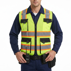 Nouvelle arrivée, gilet de travail haute visibilité personnalisé avec logo pour hommes, professionnel, certifié CE, séchage rapide, réfléchissant, toutes tailles, faible MOQ - Product Image 1