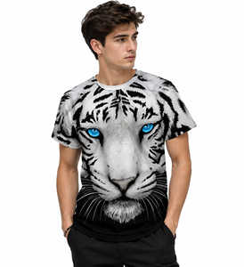 Camiseta Casual para Hombre con Estampado de Puntos Blancos, Manga Larga, Cuello en V, Transpirable, de Poliéster, Diseño Frontal, para Primavera - Product Image 2