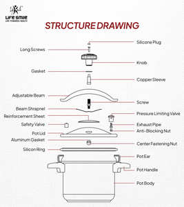 8L Premium 18/10 Stainless Steel Pressure <b>Cooker</b> with Steamer Basket & <b>Glass</b> Lid - Product Image 3