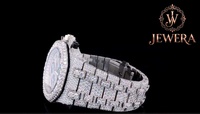 Reloj Cronógrafo de Lujo para Hombre JEWERA, Alta Calidad, Caja con Gemas y Piedras, Correa de Acero Inoxidable, 41 mm, Movimiento Automático, Cristal Analógico