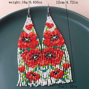 Pendientes Largos de Cuentas de Colores, Joyería Bohemia Hecha a Mano con Aleación de Zinc, para Mujer, Regalo de MD HANDICRAFTS, Envío Directo - Product Image 5