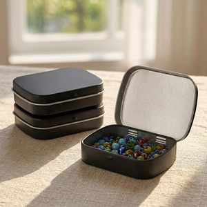 Rectangular Tinplate Storage <b>Box</b> Hinged Lid-Mini Portable Container for Crafts Travel DIY Organizer (Business <b>Gift</b>/Souvenir) - Product Image 2