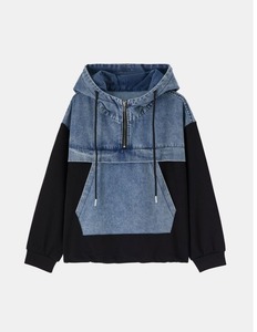 เสื้อฮู้ดเดนิมคุณภาพพรีเมียมสำหรับผู้ชายพร้อมกระเป๋าจิงโจ้ - Product Image 5
