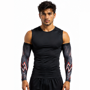 Custom Athletic <b>Arm</b> <b>Sleeves</b> Men <b>Compression</b> Sports Running Fitness Cycling Breathable Stretch Training Support Protective <b>Sleeve</b> - Product Image 1