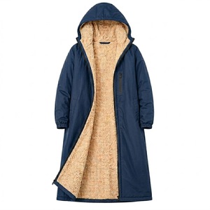 Custom Women Dry Changing Robe Hooded Waterproof Long Fleece <b>Lined</b> Winter <b>Jacket</b> - Product Image 1