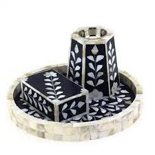 ชุดเครื่องหอมบาคูร์ฝังมุกแบบราชวงศ์ – เตาเผาอูดสไตล์พระราชวังพร้อมถาดและกล่องตกแต่ง ชุดของขวัญสำหรับวันอีด - Product Image 3