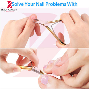 Professional Gold Series Cuticle Nipper Set, Ultra-Sharp Precision Blades Nail Art Grooming <b>Tools</b> for Home & Salon Uses - Product Image 4