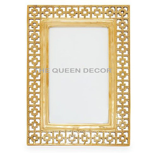 Marvelous Designing <b>Gold</b> Finished Aluminum Metal Luxury Photo <b>Frames</b> Deluxe Quality Handmade Use Desk Tabletop Home Decoration - Product Image 1