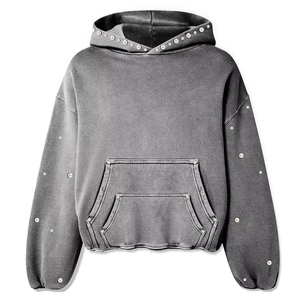Sudadera con Pedrería de Primera Calidad, Mezcla de Algodón, Costuras de Primera Calidad y Decoración con Pedrería de Alto Brillo, Nuevo Estilo - Product Image 1