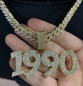 Joyas de Hip-Hop: Dijes de Moissanita para Hombre, Letra Personalizada con Nombre, Plata 925, Estilo Iced Out, para Uso Diario - Product Image 1