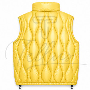 Chaleco Acolchado de Lona para Hombre, Talla Grande, Cuello Alto, Impermeable, Transpirable, Informal, Hecho en Pakistán - Product Image 6
