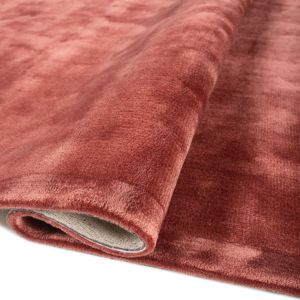 Alfombra de lujo de seda clásica de pelo largo grueso, hecha a mano, roja, lavable, antideslizante, de felpa, de alta calidad para sala de estar de hotel - Product Image 4