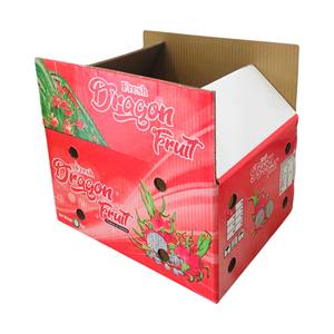 Caja de Cartón Corrugado de Lujo para Fruta del Dragón, Diseño Personalizado, Embalaje para Envío, Almacenamiento y Transporte de Frutas y Verduras, Materiales Reciclados - Product Image 1
