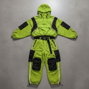 New Arrivals Custom Logo White With Reflective Panels Men's Nylon <b>Wind</b> <b>Breaker</b> Sets For Summer Breathable Men Sets Streetwear - Product Image 3