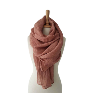 Écharpes et étoles classiques traditionnelles en coton et lin pour femmes, accessoire de mode pour tous les jours - Product Image 3