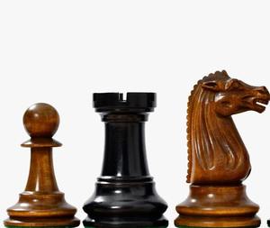 Pions d'échecs lestés de style soviétique-Staunton de Turner, environ 1887, en ébène et bois de buis vieilli, hauteur du roi 4 pouces, au meilleur prix - Product Image 5